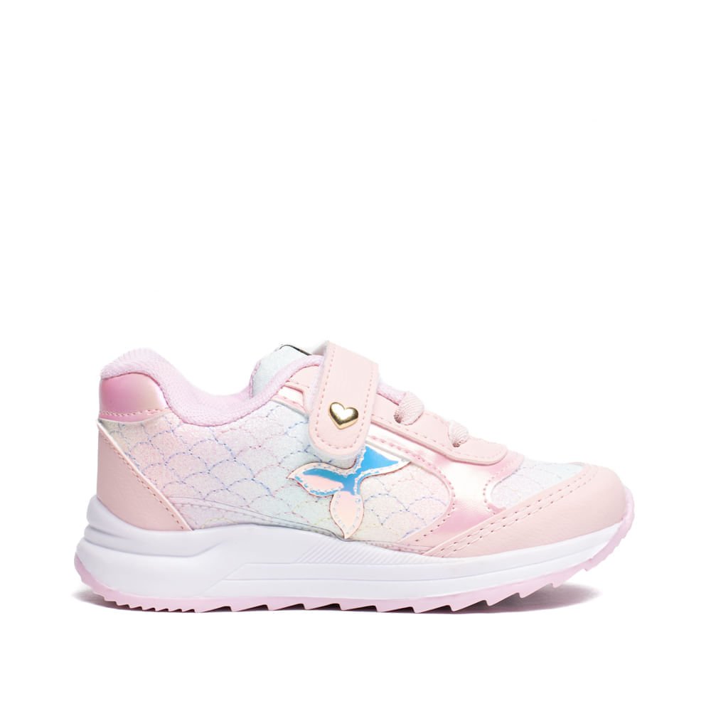 Tênis Infantil Brink Sereia Glitter Rosa