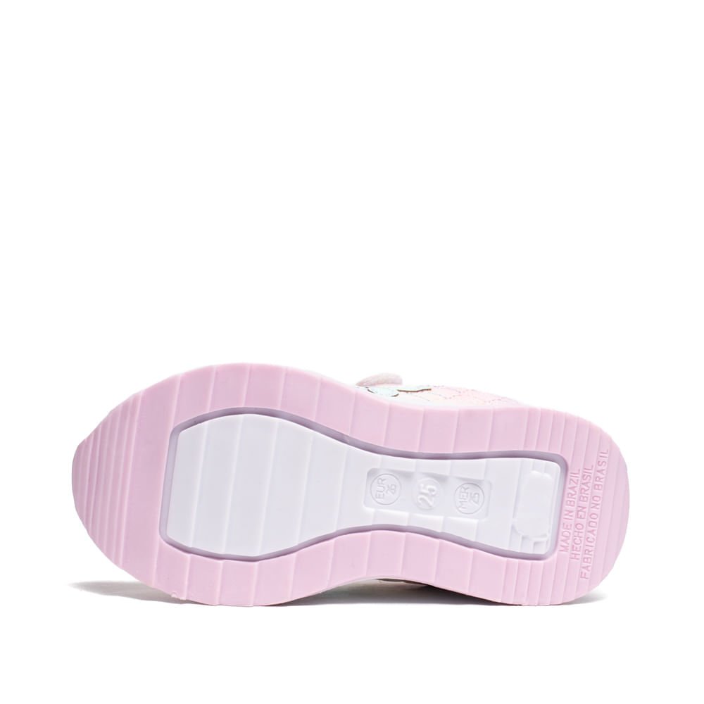 Tênis Infantil Brink Sereia Glitter Rosa Rosa 2