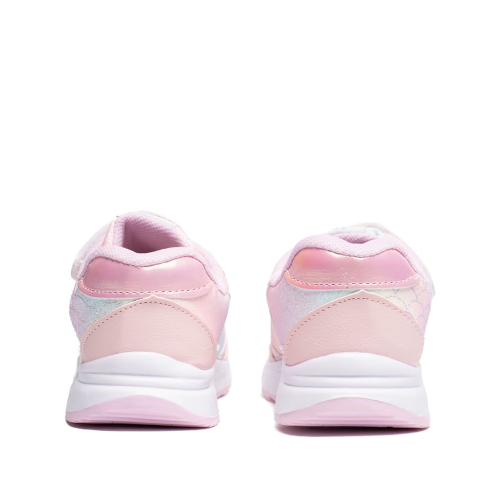 Tênis Infantil Brink Sereia Glitter Rosa Rosa 3