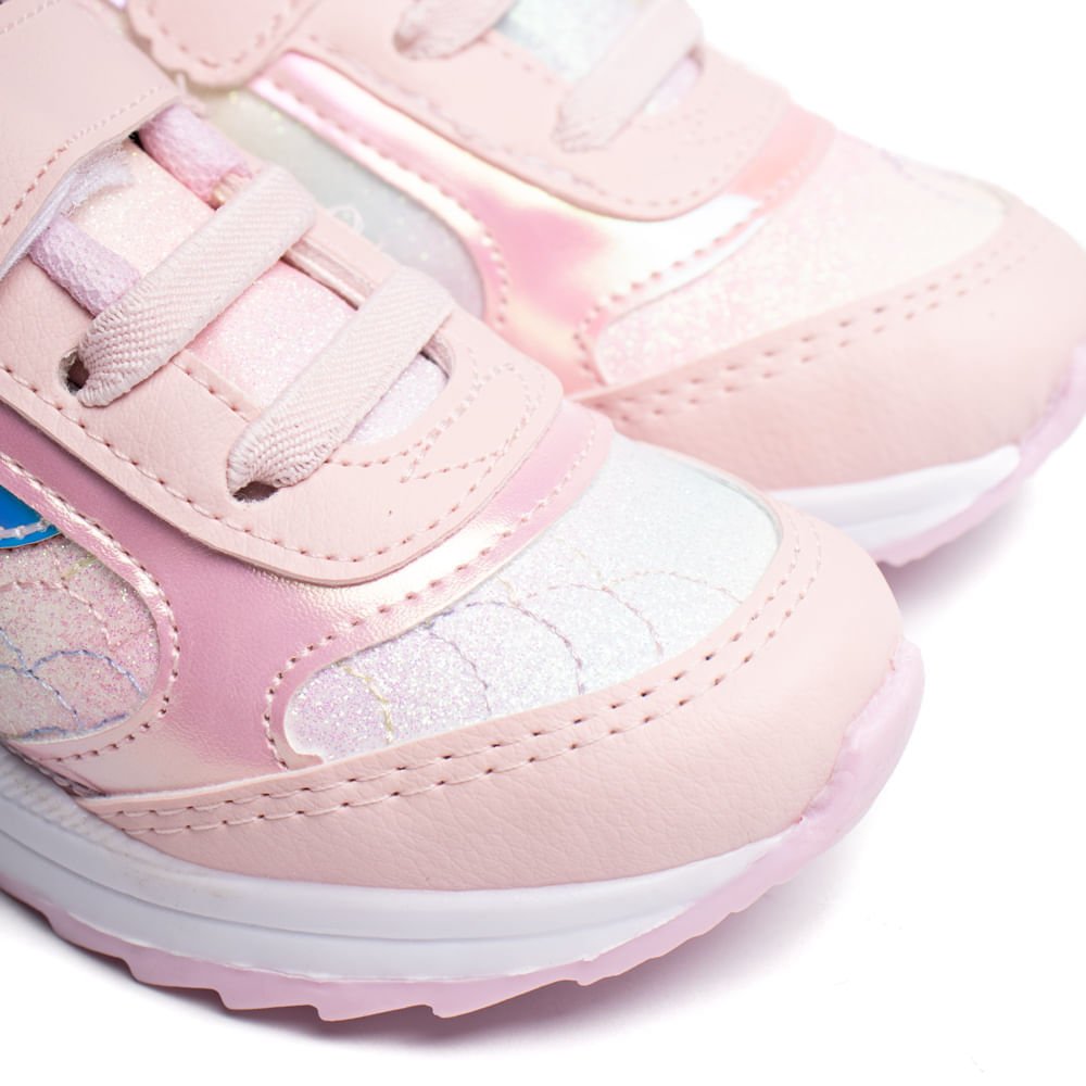 Tênis Infantil Brink Sereia Glitter Rosa Rosa 5
