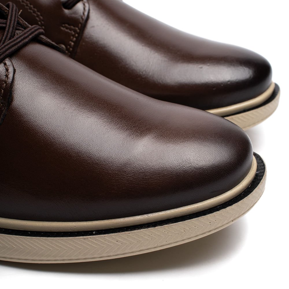 Bota Masculina Pegada Stretch Couro Marrom Escuro Marrom 5