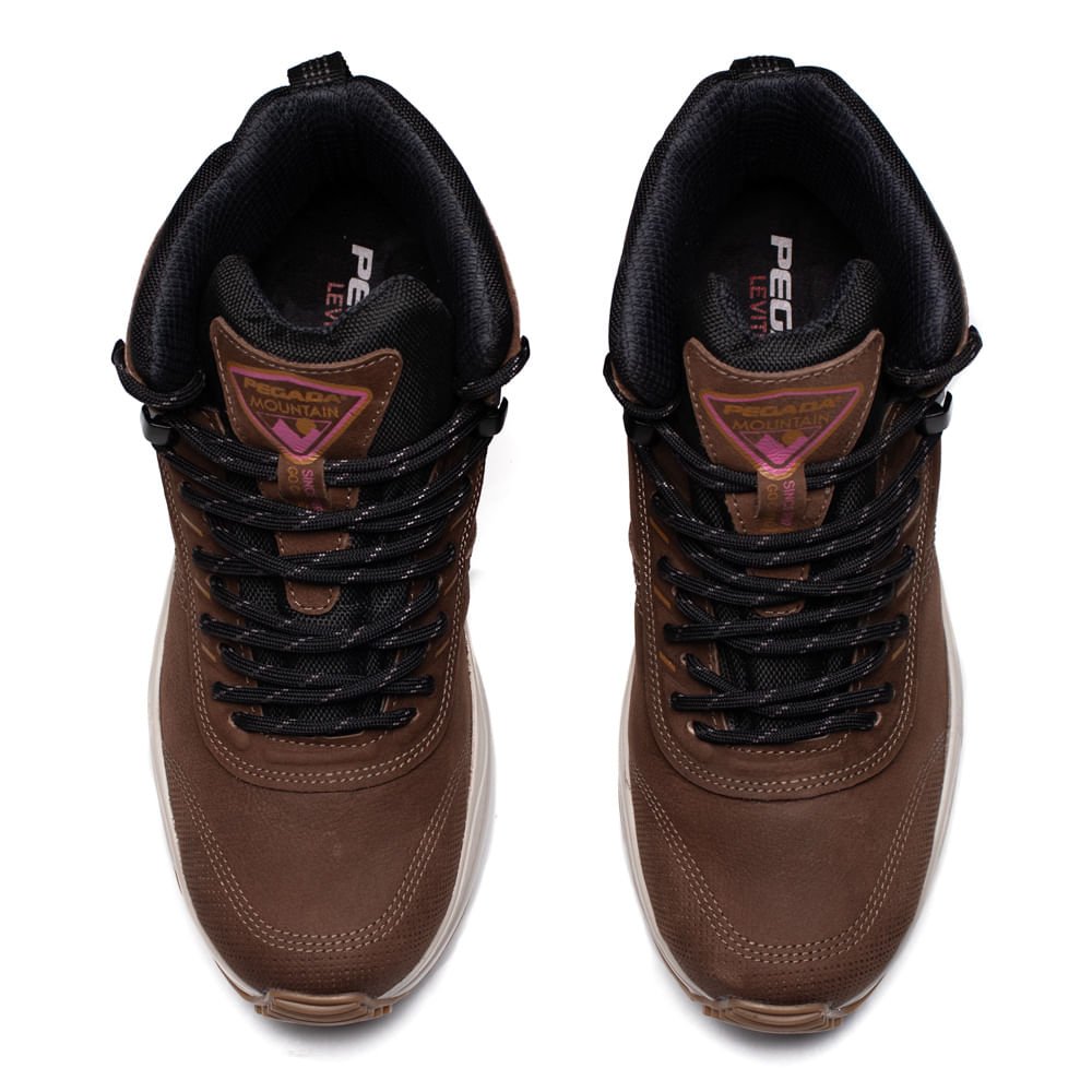Bota Feminina Pegada Mountain Couro Marrom Marrom 4