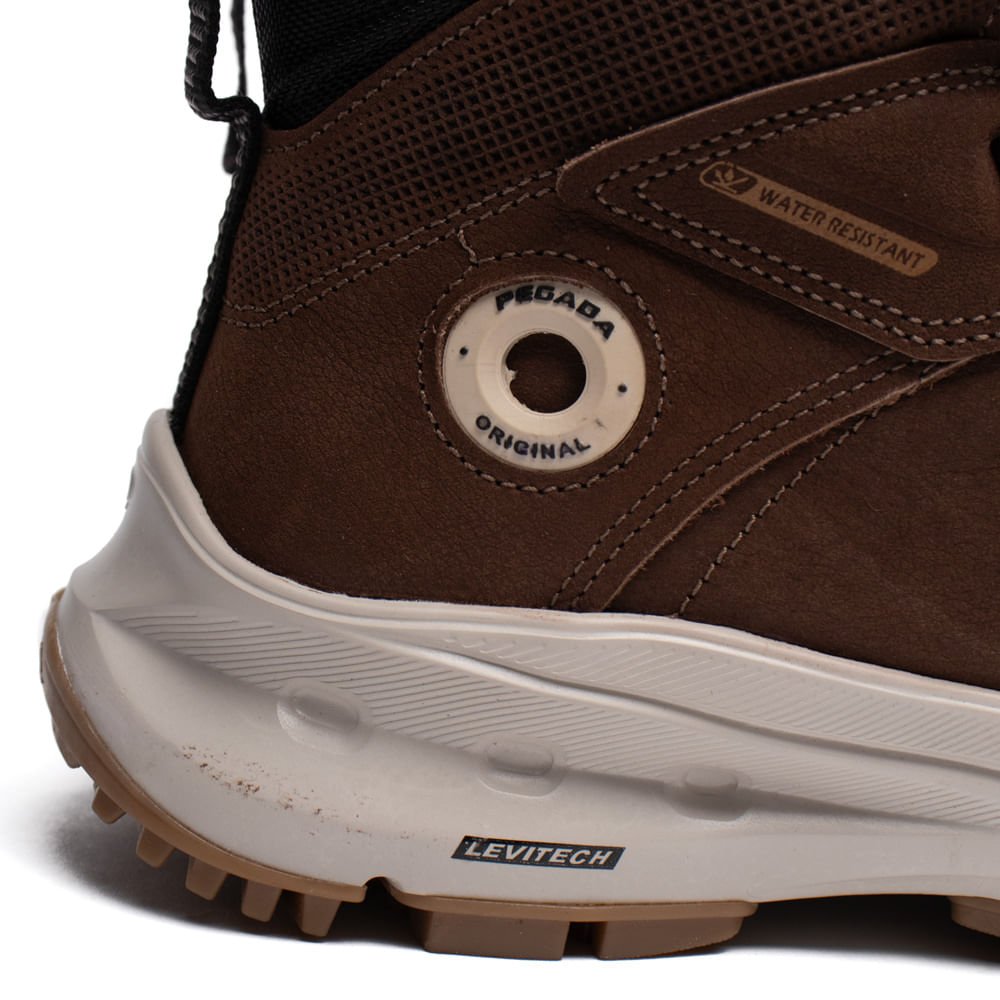 Bota Feminina Pegada Mountain Couro Marrom Marrom 6