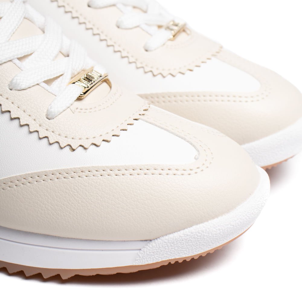 Tênis Feminino Vizzano Pelica com Recortes Off White/Preto Off White 5