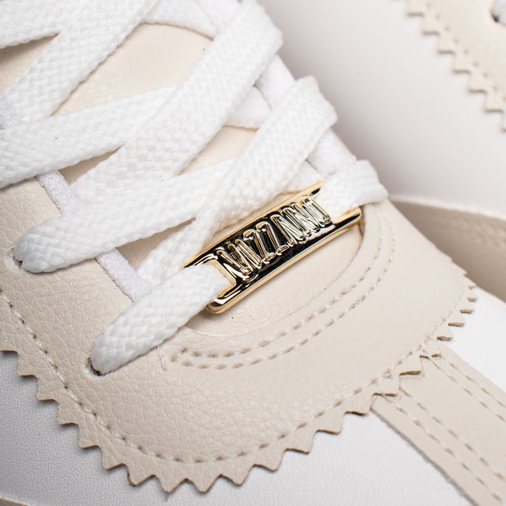 Tênis Feminino Vizzano Pelica com Recortes Off White/Preto Off White 6