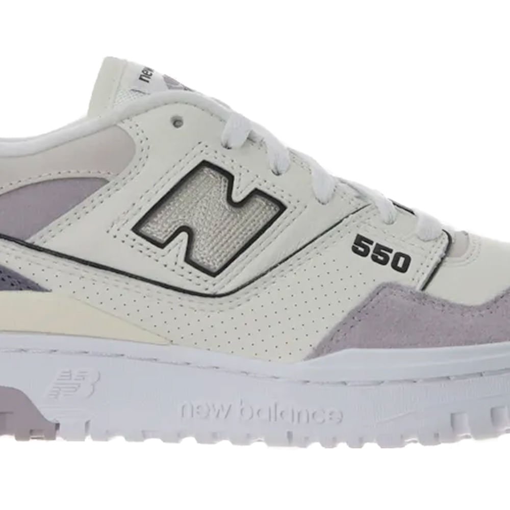 Tênis Feminino New Balance W550 Couro Off White/Cinza Off White 4