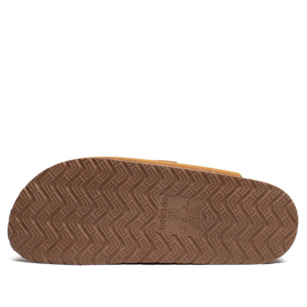 Mule Feminino Beira Rio Camurção Fivela Casual Caramelo Caramelo 2
