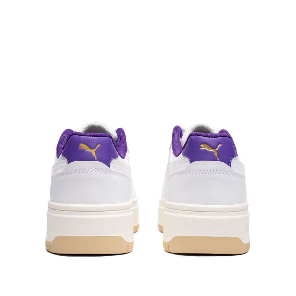 Tênis Feminino Puma Rebound Femme Low BDP Branco/Roxo Branco 3