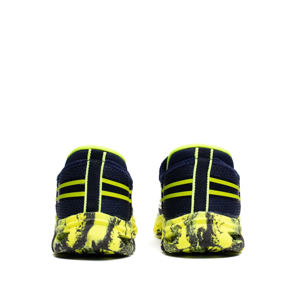 Tênis Infantil Brink Calce Fácil LED Marinho/Amarelo Azul Marinho/Amarelo 3