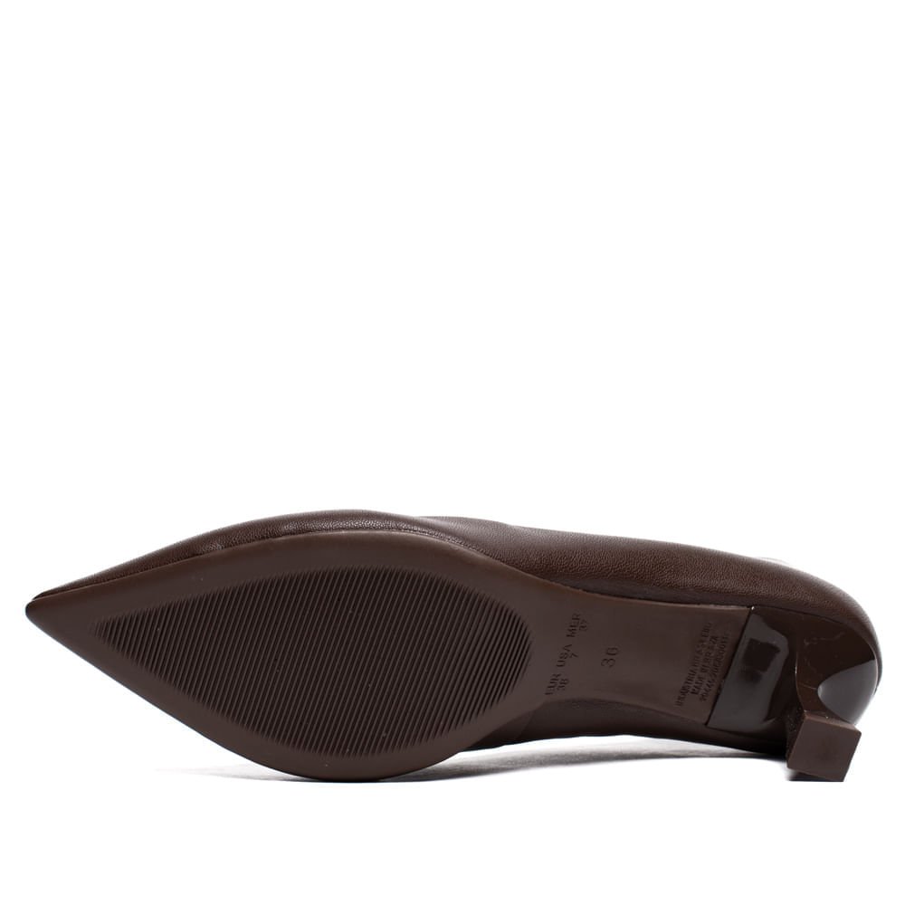 Scarpin Feminino Bebecê Napa Marrom Marrom 2