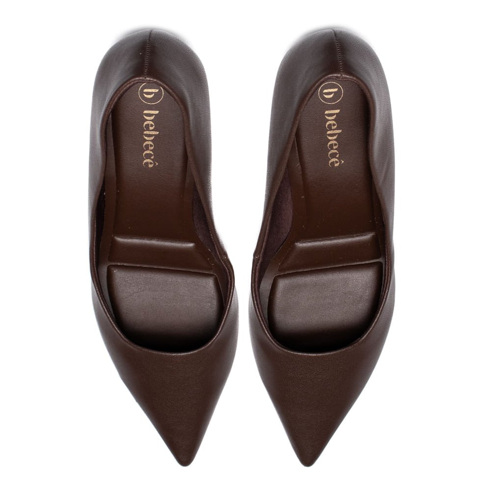 Scarpin Feminino Bebecê Napa Marrom Marrom 4