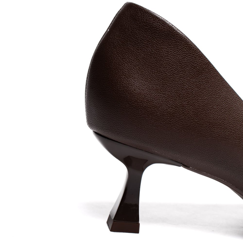 Scarpin Feminino Bebecê Napa Marrom Marrom 5