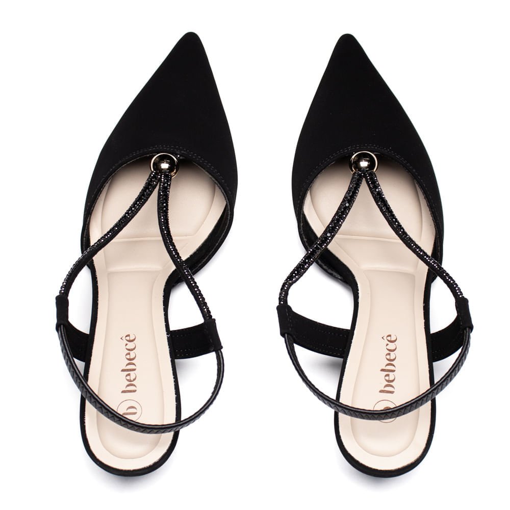 Sapato Feminino Bebecê Nobuck Preto Preto 4