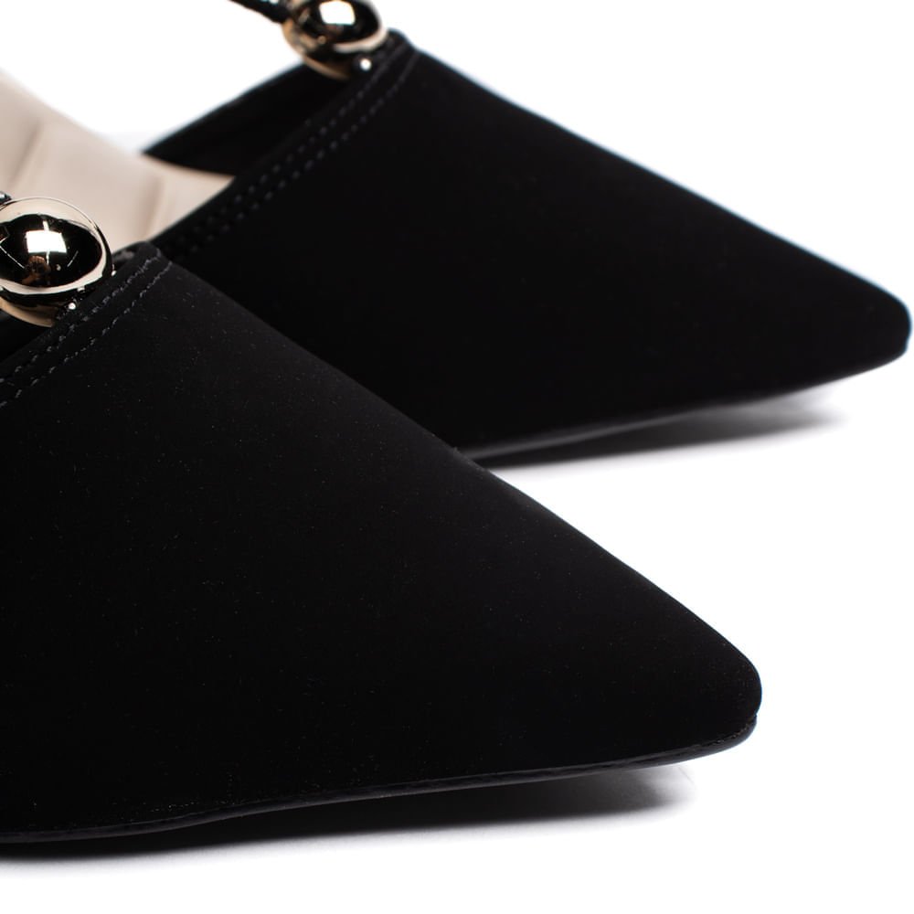 Sapato Feminino Bebecê Nobuck Preto Preto 5
