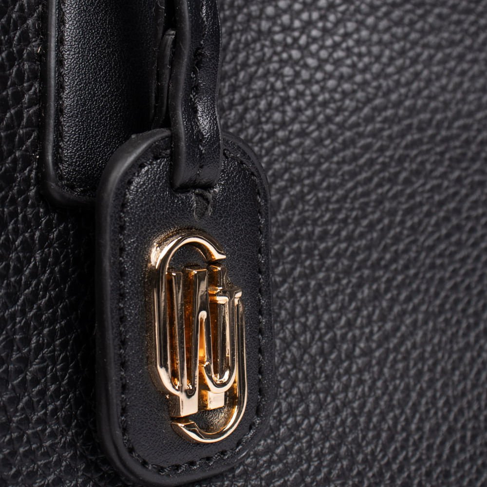 Bolsa Feminina WJ Tiracolo Média Compartimentos Preto Preto 5