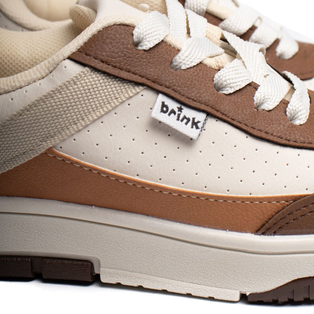 Tênis Infantil Brink Street Off White/Marrom Branco/Marrom 5