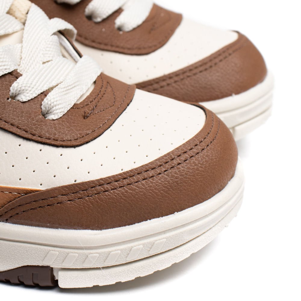 Tênis Infantil Brink Street Off White/Marrom Branco/Marrom 6