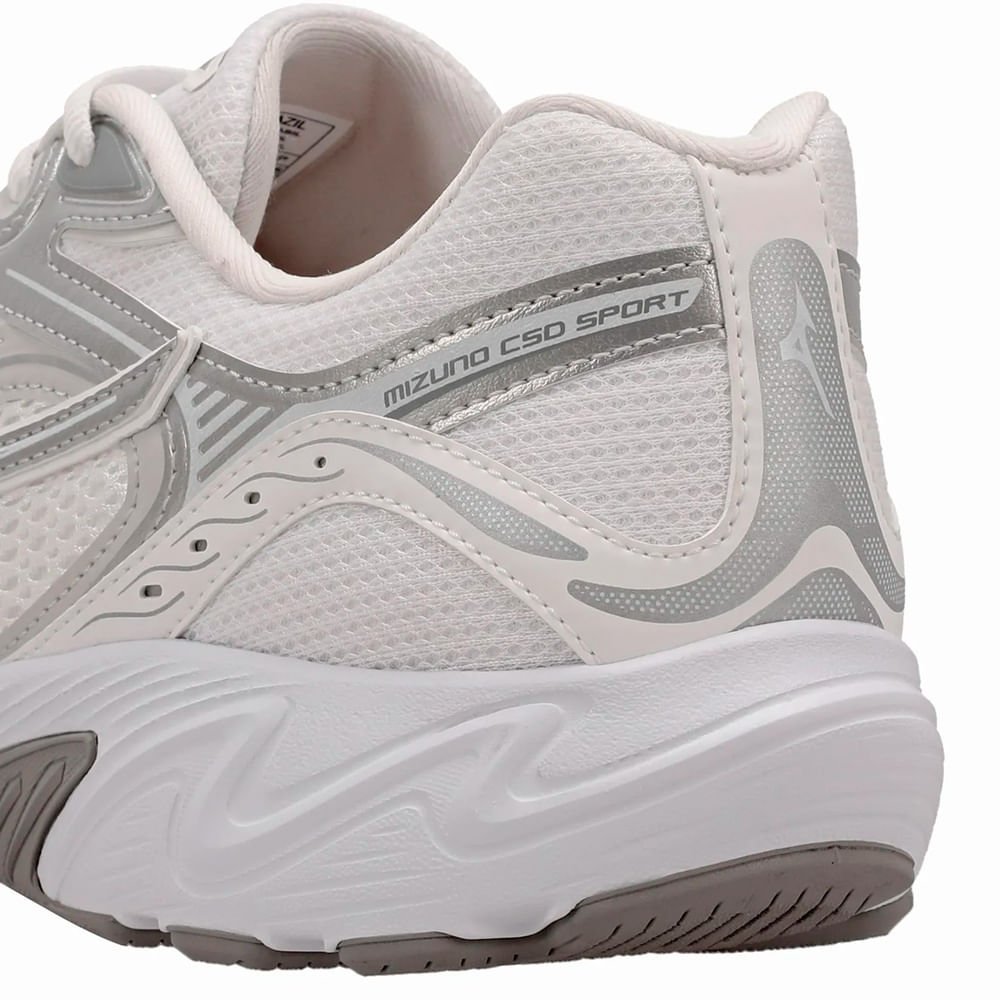 Tênis Feminino Mizuno CSD Sport Softier Foam Branco/Prata Branco/Prata 6