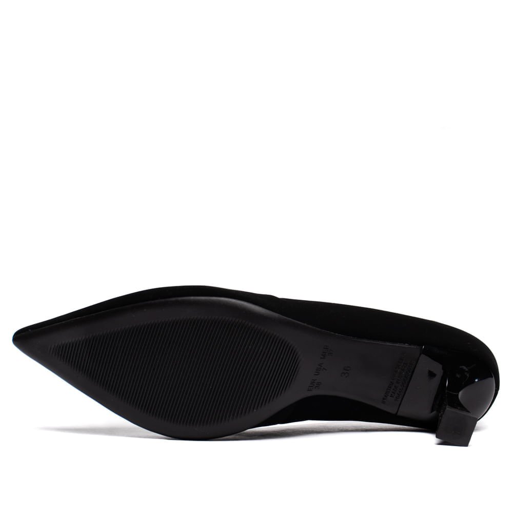 Scarpin Feminino Bebecê Nobuck Preto Preto 2