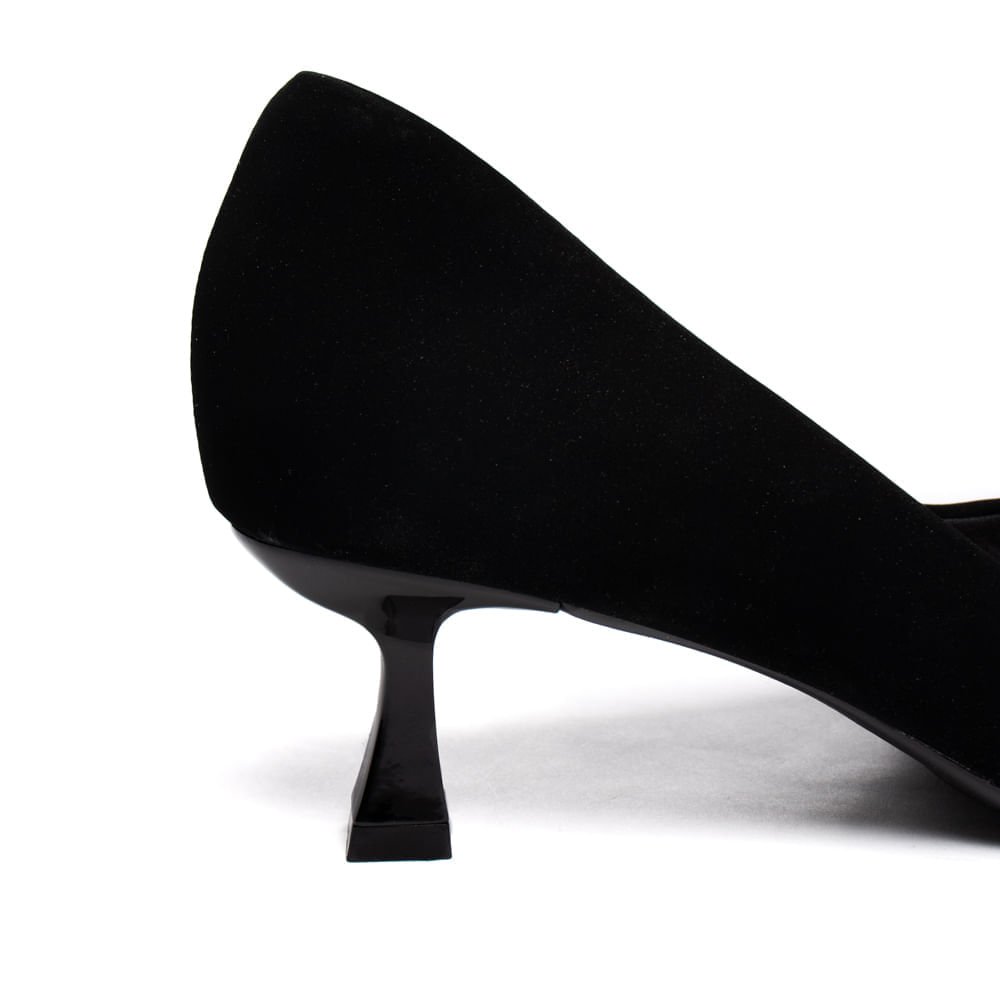 Scarpin Feminino Bebecê Nobuck Preto Preto 6