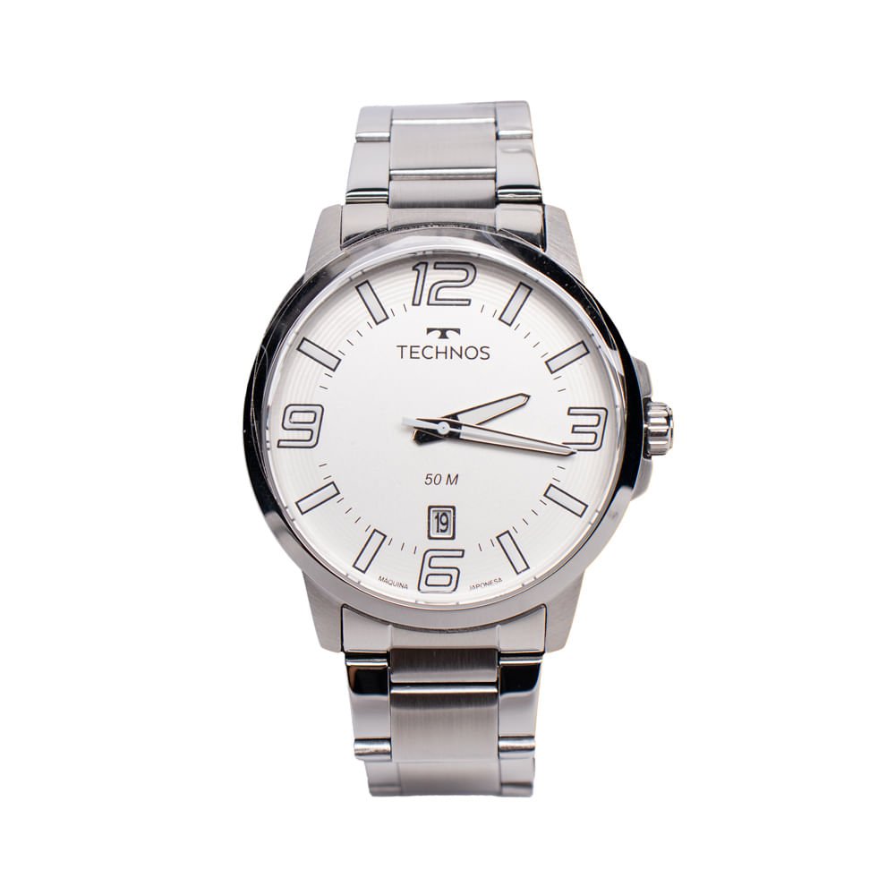Relógio Masculino Technos 2315LBA/1B Aço Esportivo Prata