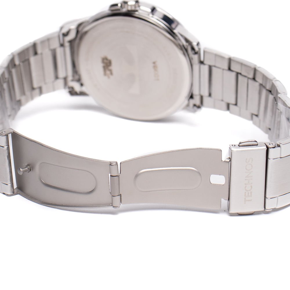 Relógio Masculino Technos 2315LBA/1B Aço Esportivo Prata Prata 4