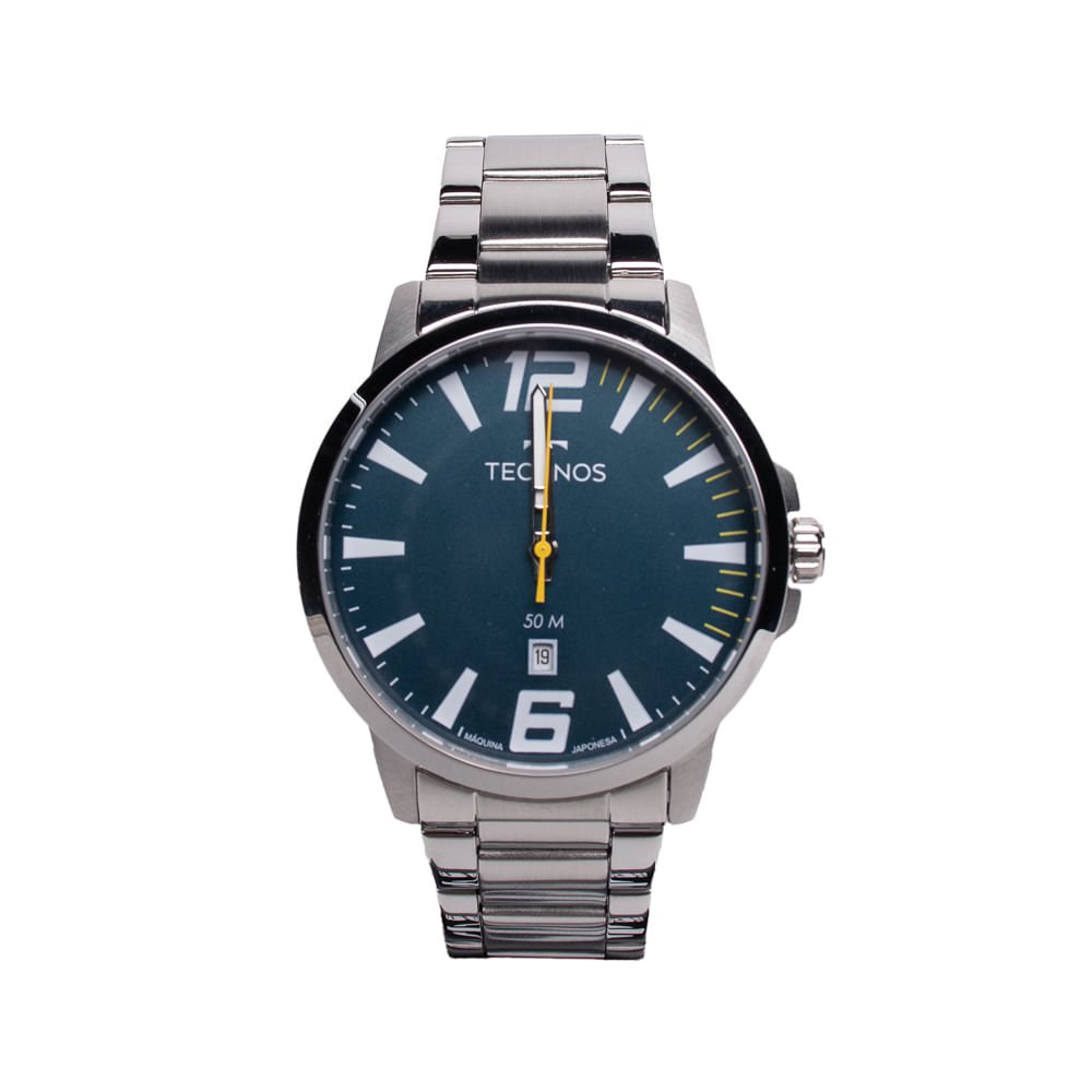 Relógio Masculino Technos 2115UCN/1A Aço Esportivo Prata