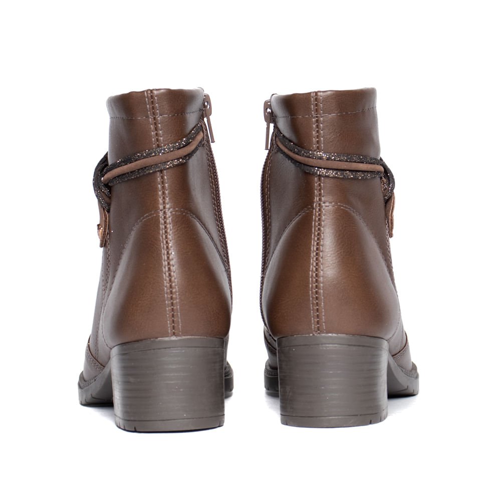 Bota Feminina Mississipi Cano Curto Napa Marrom Marrom 3