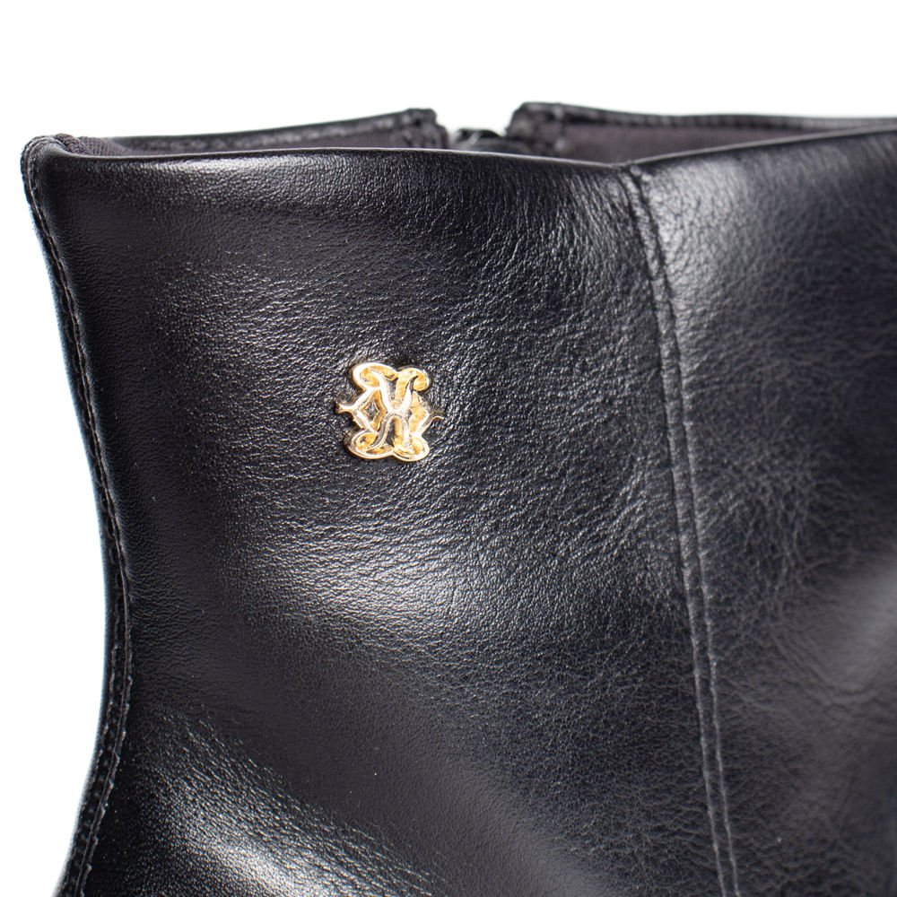 Bota Feminina Ramarim Total Comfort Couro Preto Preto 6