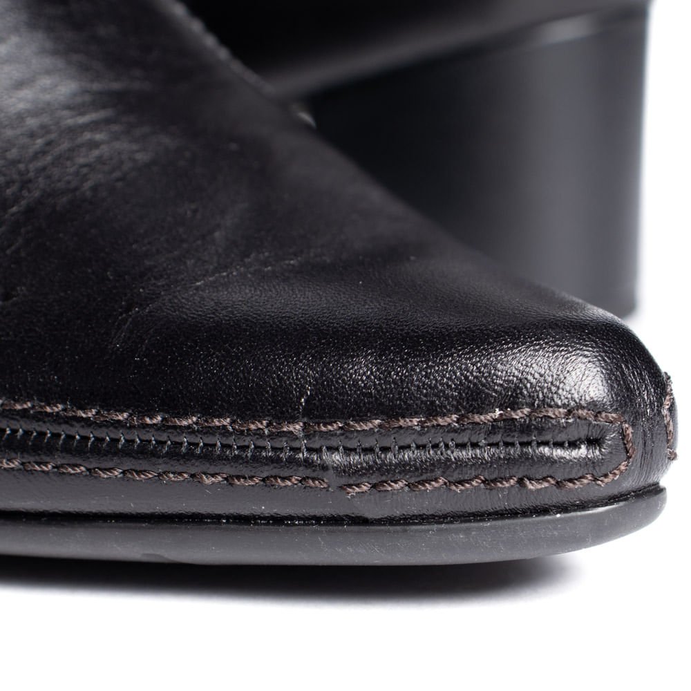 Bota Feminina Ramarim Total Comfort Couro Preto Preto 7