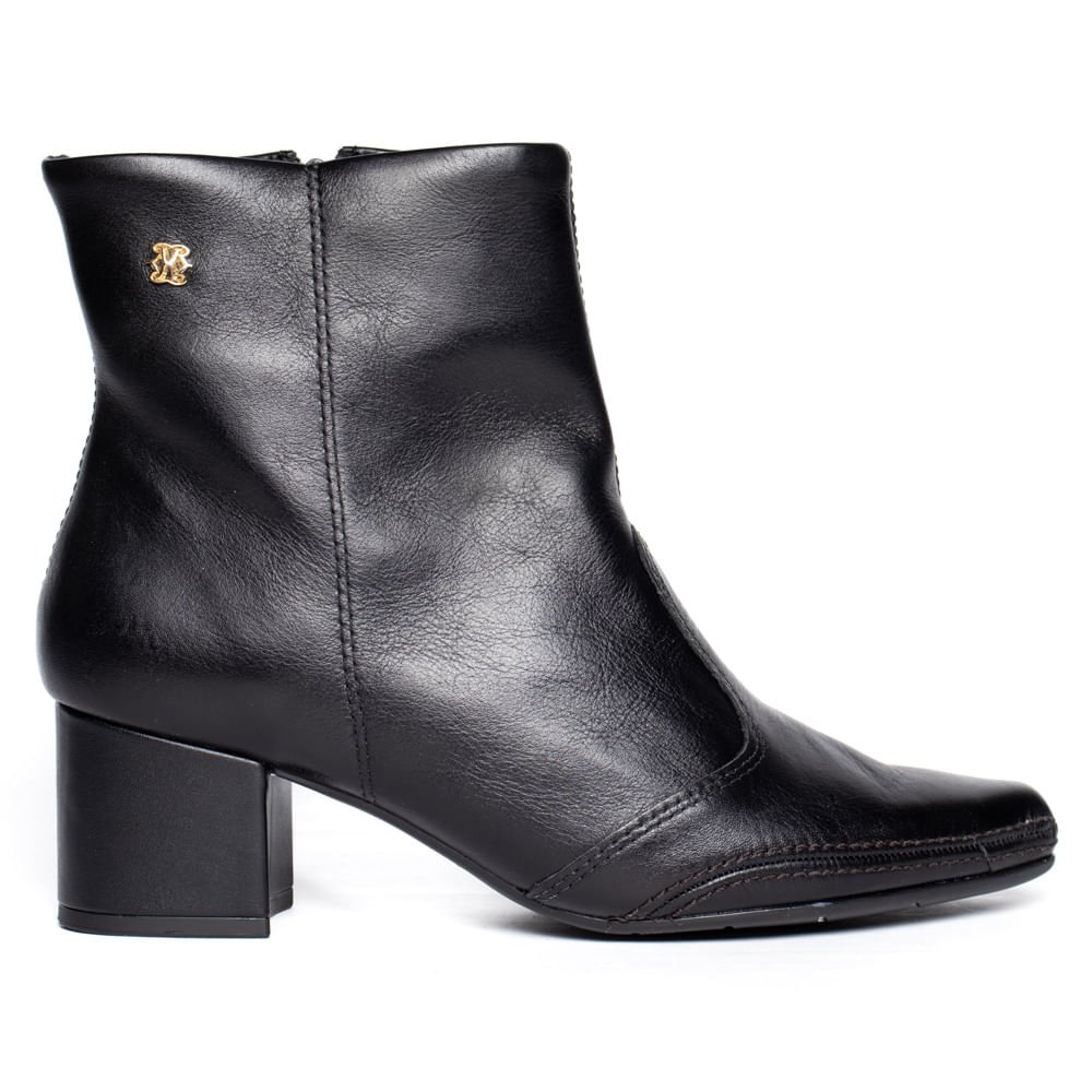 Bota Feminina Ramarim Total Comfort Couro Preto