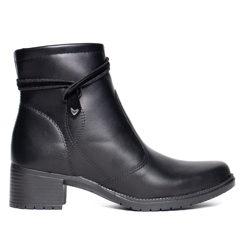 Bota Feminina Mississipi Cano Curto Napa Preto