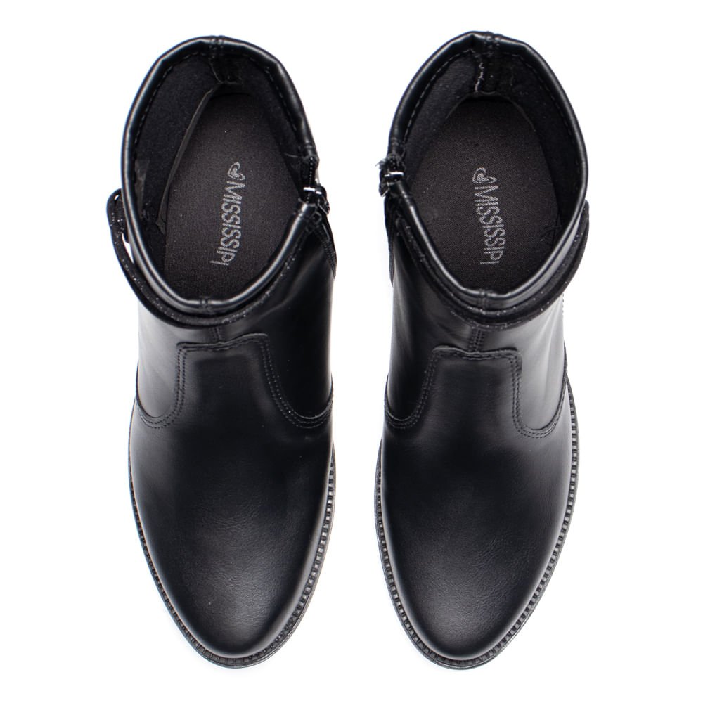 Bota Feminina Mississipi Cano Curto Napa Preto Preto 4