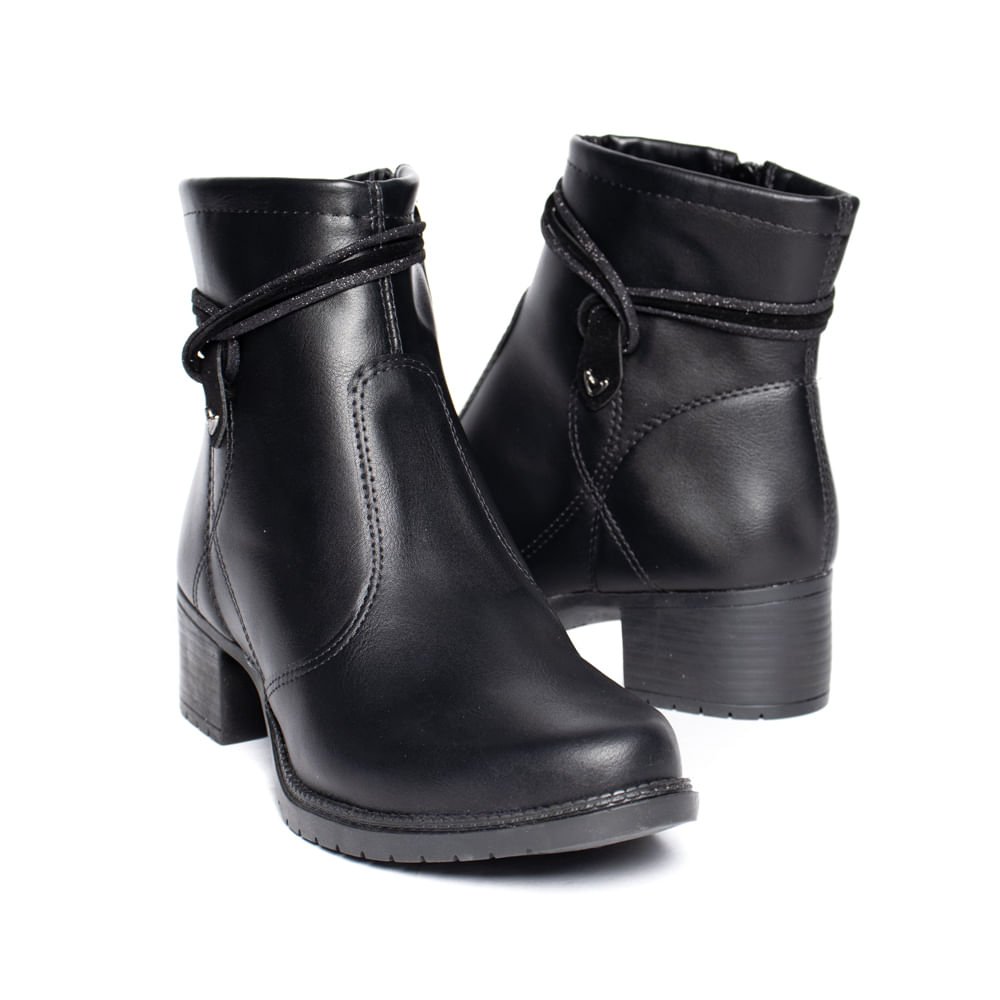 Bota Feminina Mississipi Cano Curto Napa Preto Preto 5