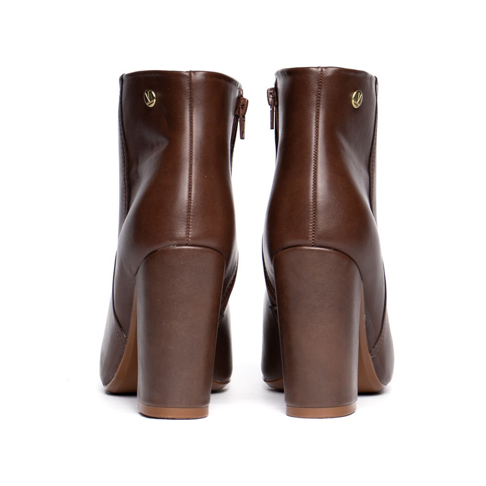 Bota Feminina Vizzano Cano Curto Bico Fino Marrom Marrom 3