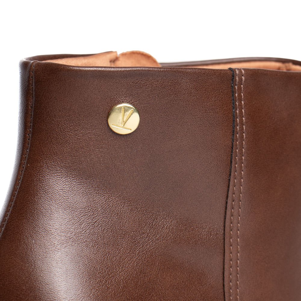 Bota Feminina Vizzano Cano Curto Bico Fino Marrom Marrom 6