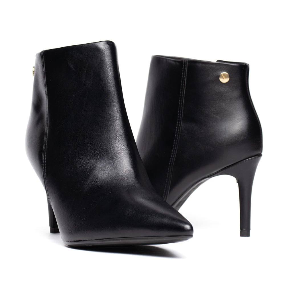 Bota Feminina Vizzano Bico Fino Salto Preto Preto 5