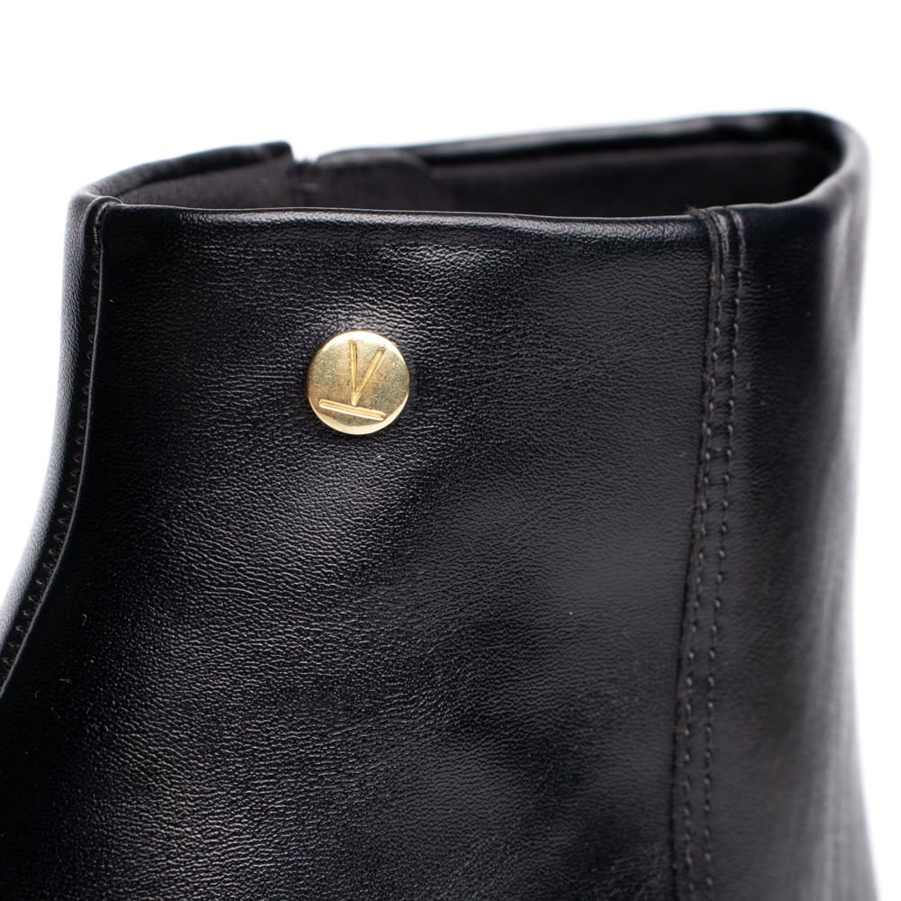 Bota Feminina Vizzano Bico Fino Salto Preto Preto 6