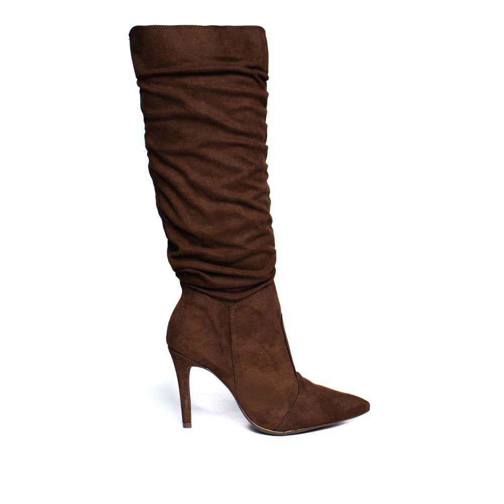 Bota Feminina Bebecê Slouchy Camurça Marrom