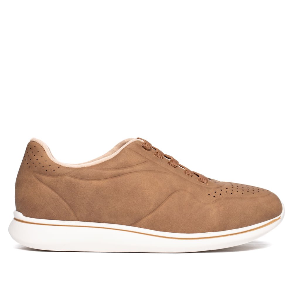 Tênis Feminino Modare Veluna Elástico Marrom Claro