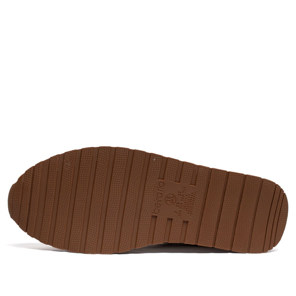 Tênis Feminino Beira Rio Napa Monograma Branco/Bege Bege 2