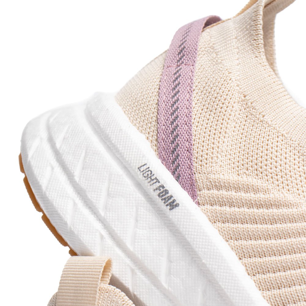 Tênis Feminino Actvitta Light Foam Knit Off White Bege 6