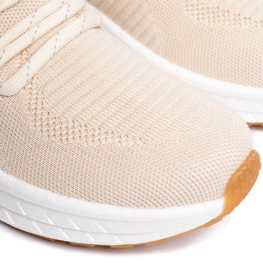 Tênis Feminino Actvitta Light Foam Knit Off White Bege 7