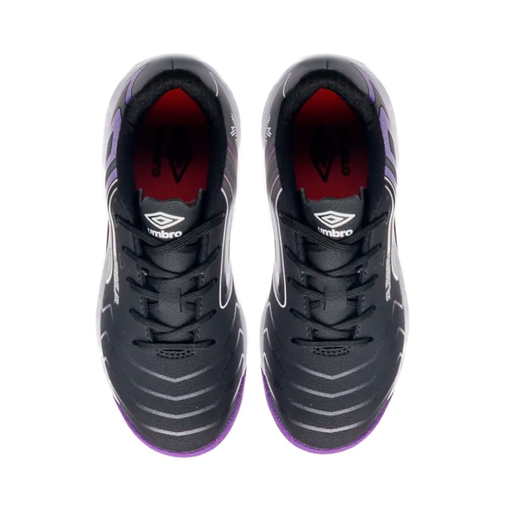 Chuteira Futsal Umbro Pro 5 Júnior Preto/Roxo Preto 4