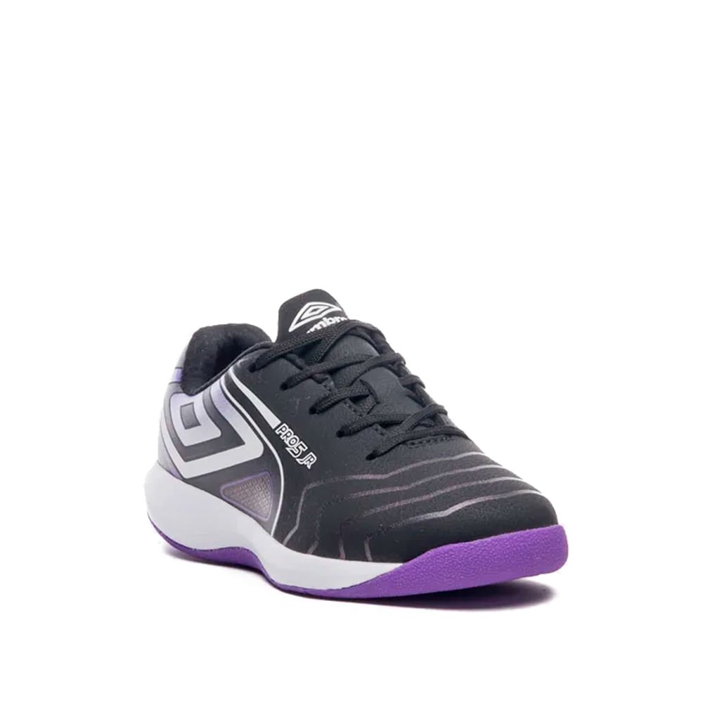 Chuteira Futsal Umbro Pro 5 Júnior Preto/Roxo Preto 5
