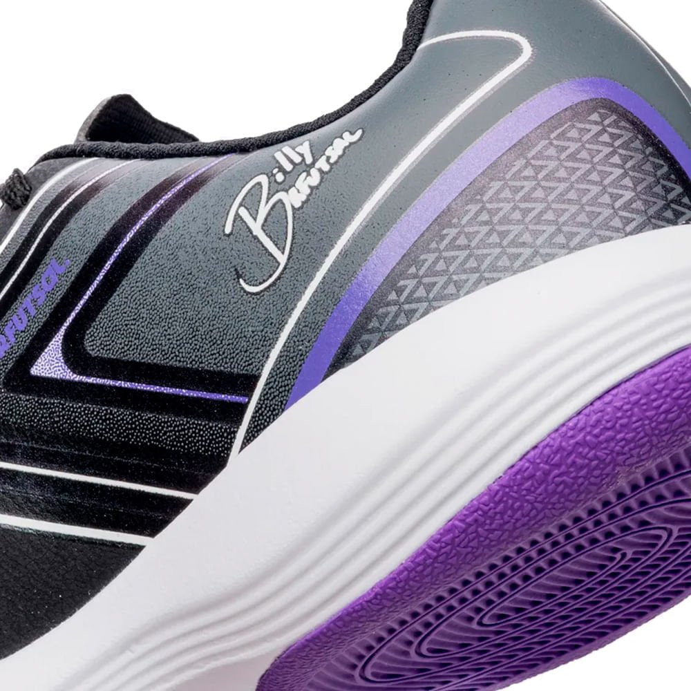 Chuteira Futsal Umbro Pro 5 Júnior Preto/Roxo Preto 6