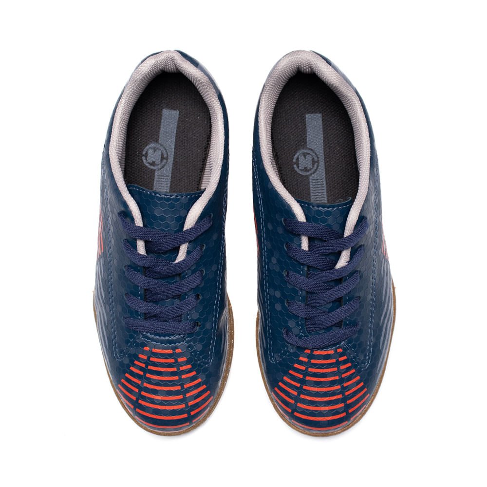 Chuteira Futsal Infantil Molekinho Texturizada Marinho Azul Marinho 4