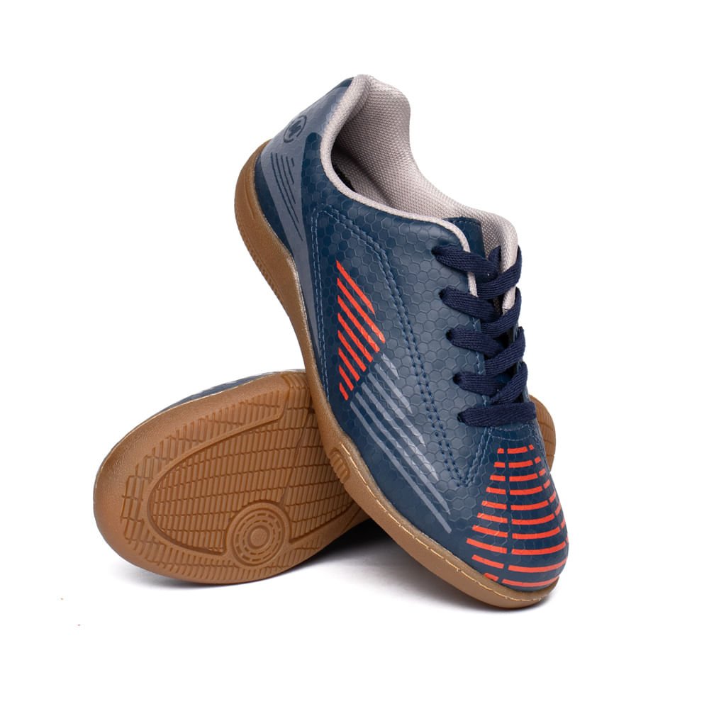 Chuteira Futsal Infantil Molekinho Texturizada Marinho Azul Marinho 5