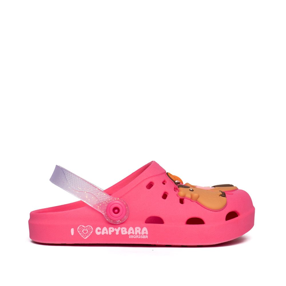 Sandália Babuche Infantil Grendene Capivara Hype Rosa