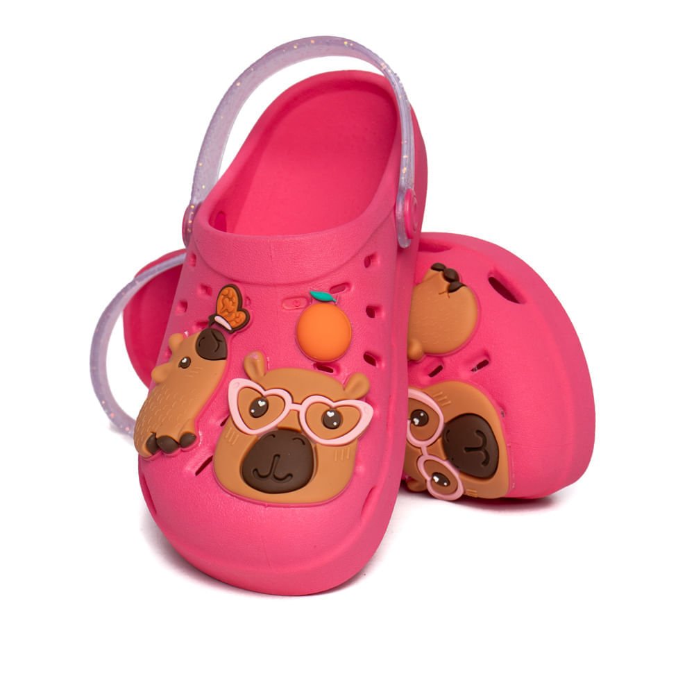 Sandália Babuche Infantil Grendene Capivara Hype Rosa Rosa 5